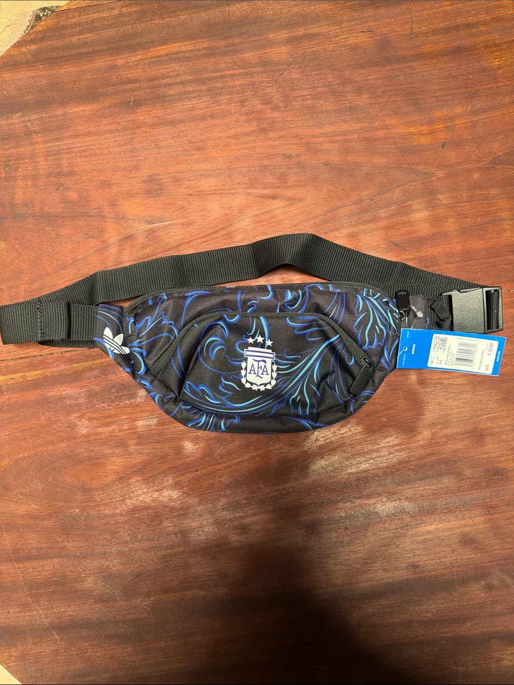 2026 Authentic Adidas Argentina Soccer Black & Blue Waist Pack FIFA World Cup
